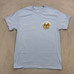 Retrofit T Shirt Mens XL Light Blue Smile Through It All Skull Graphic Tee